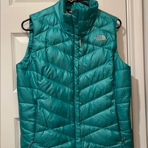 North face Teal Puffer Vest